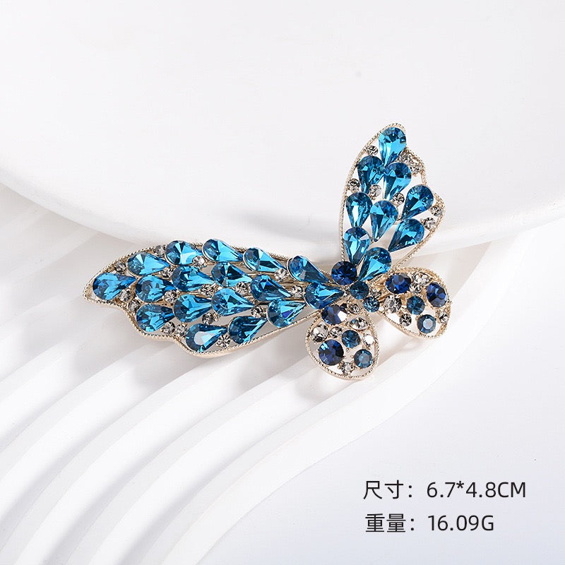 JOYA中号弹簧发夹，适合多种发型的多功能发夹，展示其金属材质和夹持设计